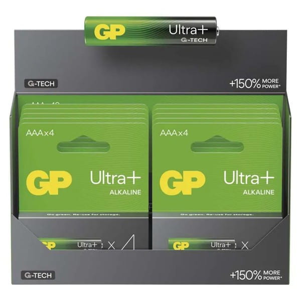 Bateria alkaliczna, AAA, 1.5V, GP, blistr, 4-pack, ultra plus