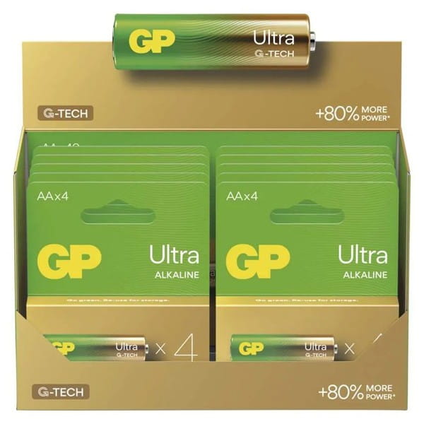 Bateria alkaliczna, AA, 1.5V, GP, blistr, 4-pack, ULTRA
