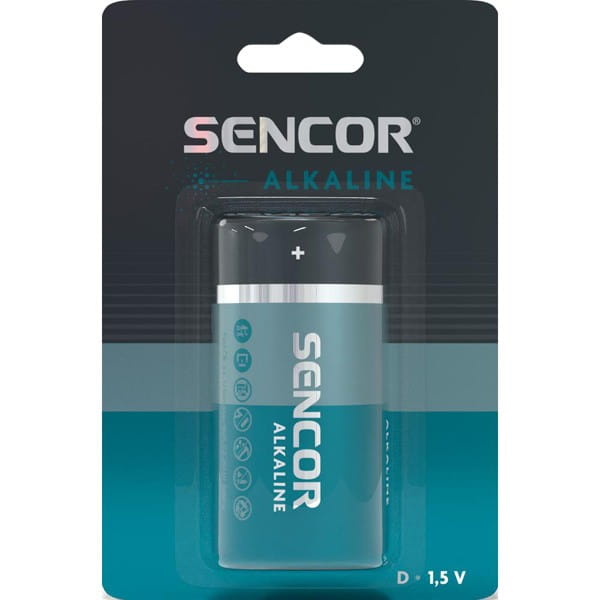 Bateria alkaliczna, ogniwo typ D, 1.5V, Sencor, blistr, 1-pack