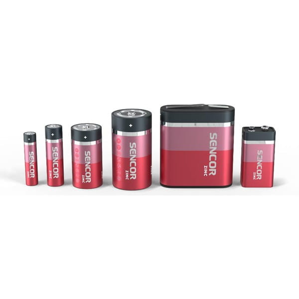 Bateria cynkowo-węglowa, 6F22, 9V, Sencor, blistr, 1-pack