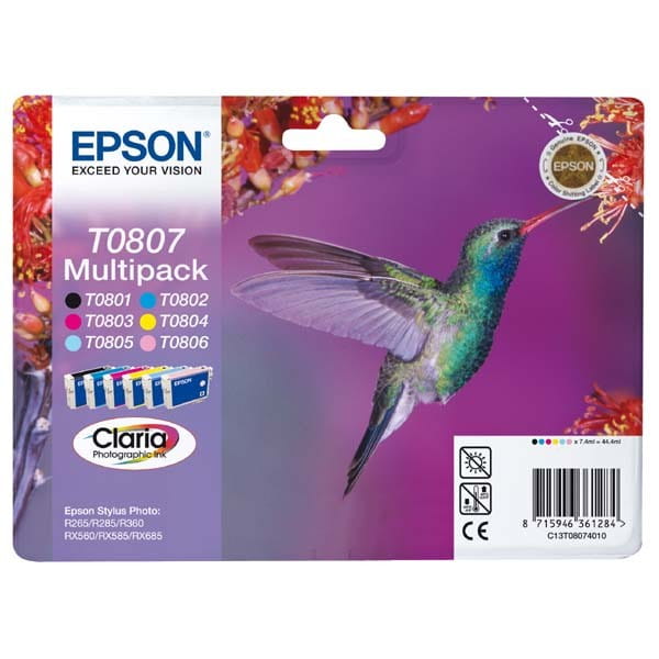 Epson oryginalny ink / tusz C13T08074011, CMYK/light C/light M, Epson Stylus Photo PX700W