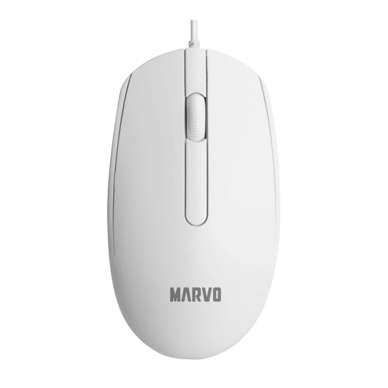 Mysz przewodowa, Marvo MS003, biała, optyczna, 1000DPI