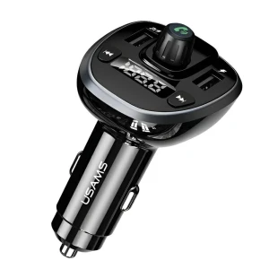 Ładowarka samochodowa Usams C21  z transmiterem FM zestawem głośnomówiącym i MP3 2xUSB 1xmicroSD  3,4A