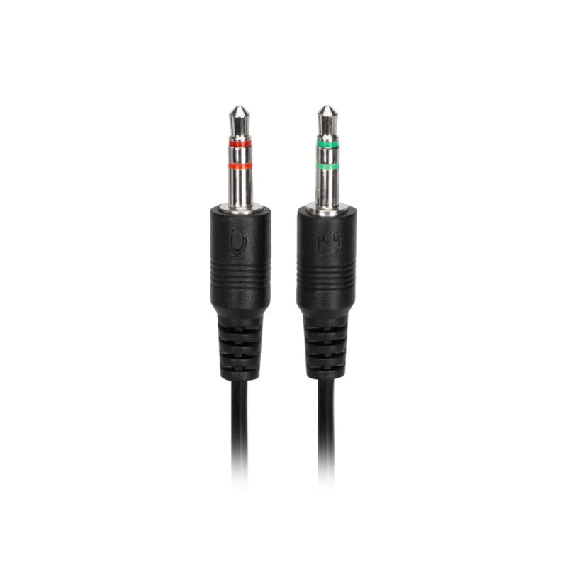 Marvo HP1001, słuchawki z mikrofonem, regulacja głośności, czarna, 2 x 3.5 mm Jack