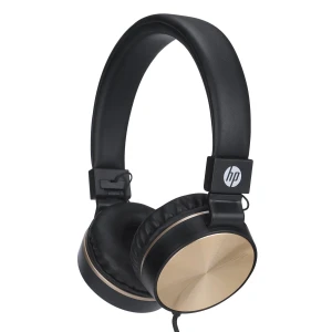HP DHH-1206 Black słuchawki z mikrofonem, przewodowaczarno-złota, klasyczna typ 3,5mm jack