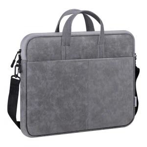 Torba na  notebook 15,6", SOLID, szara, imitacja skóry, Defender