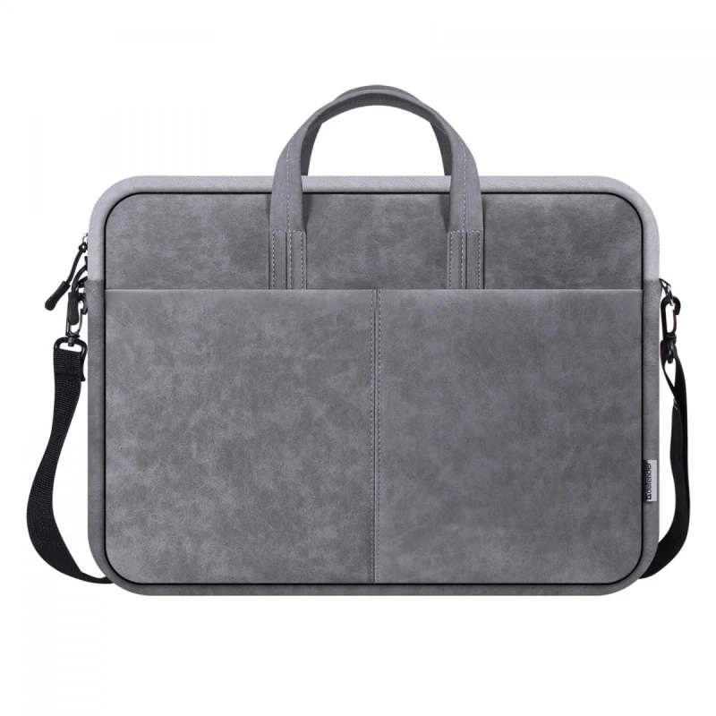 Torba na  notebook 15,6", SOLID, szara, imitacja skóry, Defender