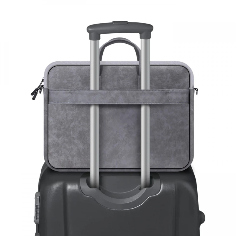 Torba na  notebook 15,6", SOLID, szara, imitacja skóry, Defender
