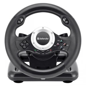 Kierownica Defender TURBO PRO, 10przycisk, USB, czarny, z pedałami, PS3,PS4,PC,Xbox One,Xbox Series X/S,Nintendo Switc