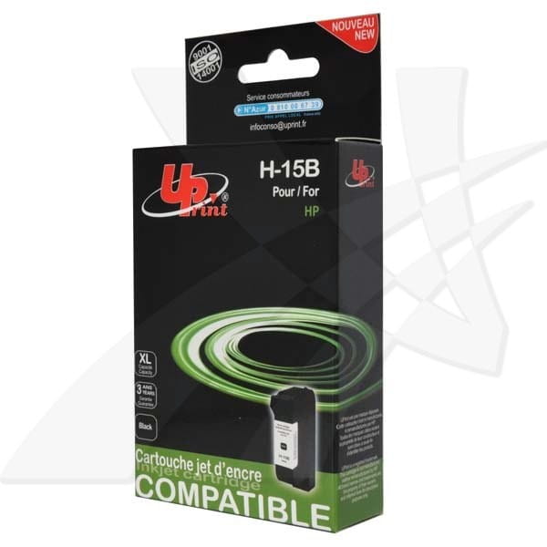 UPrint kompatybilny ink / tusz z C6615DE, HP 15, black, 720s, 40ml, H-15B, dla HP DeskJet 810, 840, 843c, PSC-750, 950, OJ-V40
