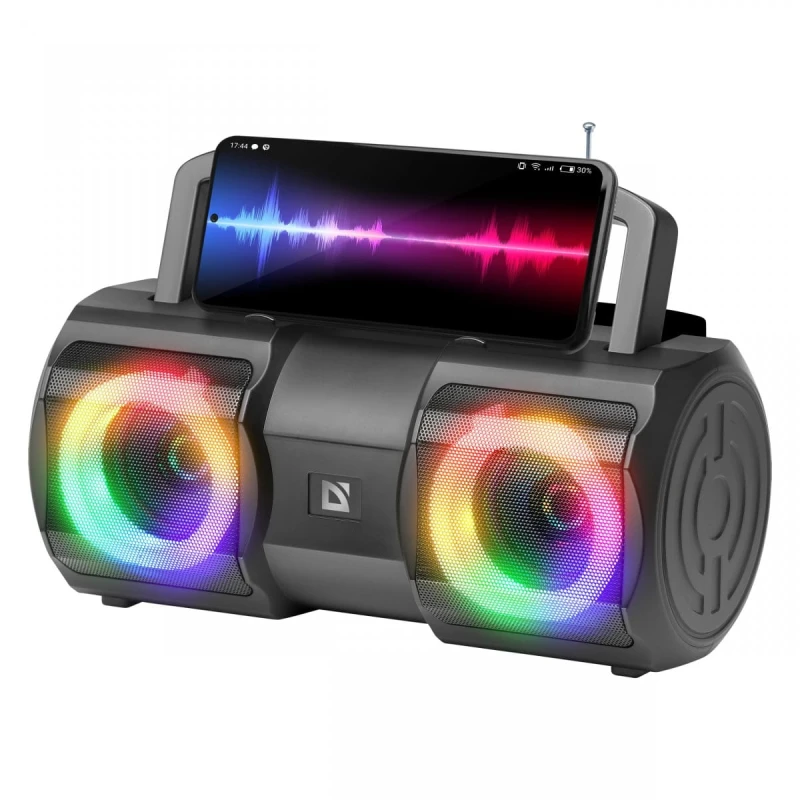 Defender głośnik BEATBOX 20, Li-Ion, 2.0, 20W, czarny, regulacja głośności, przenośny, z podświetleniem LED, wbudowany akum., 80Hz