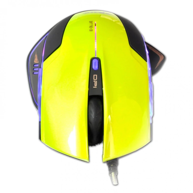E-Blue Mysz Mazer R, 2400DPI, optyczna, 6kl., 1 scroll, przewodowa USB, zielona, do gry