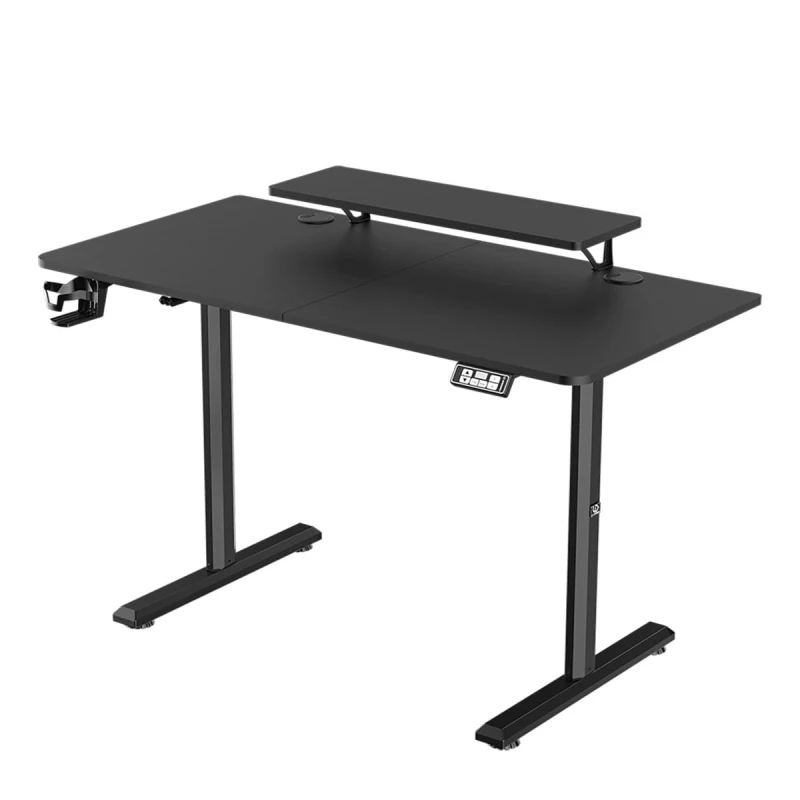 Biurko, elektycznie regulowany, 120X60 cm, 72-117 cm, HIGHLANDER BLACK, czarny, ULTRADESK