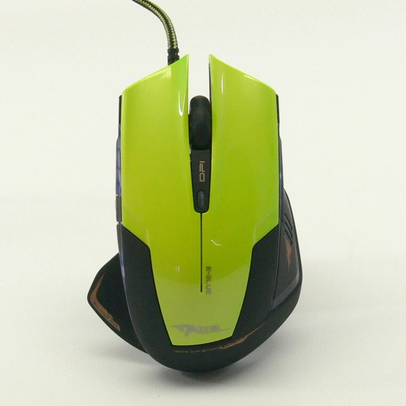 E-Blue Mysz Mazer R, 2400DPI, optyczna, 6kl., 1 scroll, przewodowa USB, zielona, do gry
