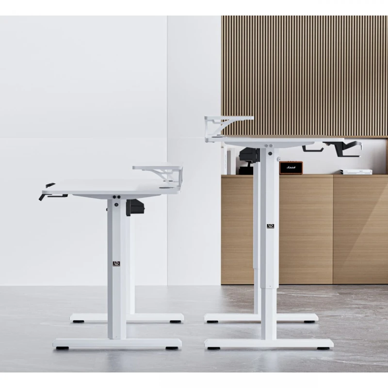 Biurko, elektycznie regulowany, 120X60 cm, 72-117 cm, HIGHLANDER WHITE, biały, ULTRADESK