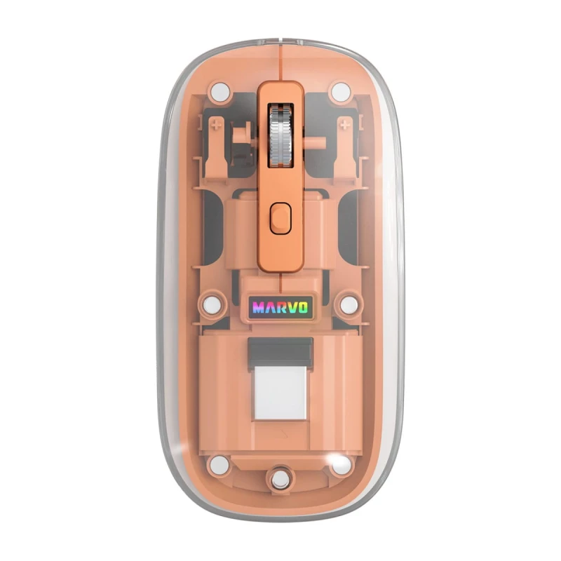 Mysz bezprzewodowa, Marvo PRISM B10 Orange, pomarańczowa, optyczna, 1600DPI