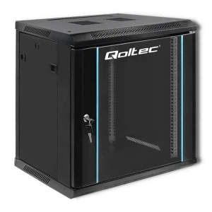 Szafa RACK Qoltec 19" | 12U | 600x635x450 | Czarna | Wisząca - USZ OPAK