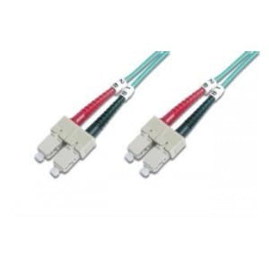 Kabel krosowy (patchcord) DIGITUS światłowodowy SC/SC, dplx, MM 50/125, OM3, LSOH, 1m, turkusowy