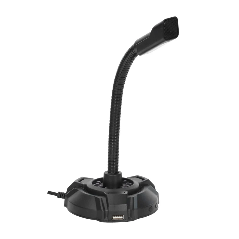 HP, komputerowy mikrofon, DHP-1100C, czarny, lampka LED USB Hub