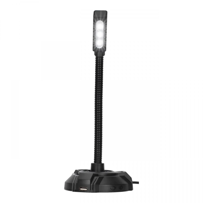HP, komputerowy mikrofon, DHP-1100C, czarny, lampka LED USB Hub