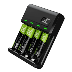 Green Cell ładowarka do aparatu GRSETGC03, na 4 szt. AA/AAA, NiMH, 1.2A, ładowanie pojedynczych cel, w zestawie 2 akumulatory AA 2