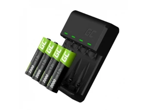 Green Cell ładowarka do aparatu GRADGC01, na 4 szt. AA, NiMH, ładowanie pojedynczych cel, w zestawie 4 akumulatory AA 2000mAh, 0.5