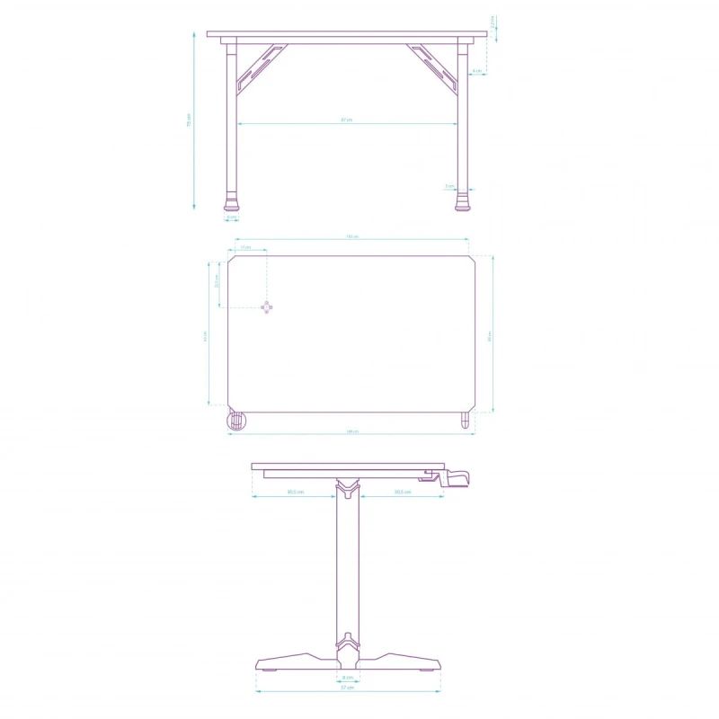 ULTRADESK Biurko dla gracza FREEZE V2, 109x69 cm, 75 cm