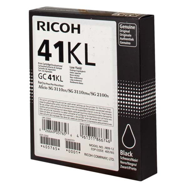 Ricoh oryginalny wkład żelowy 405765, black, 600s, GC41KL, Ricoh AFICIO SG 3100, SG 3110