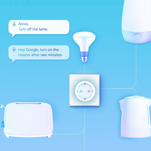 Inteligentne gniazdko Tapo P115, konfiguracja z WiFi, max. 3680W, biała, TP-LINK, Kontrola głosem, Monitorowanie zużycia energii