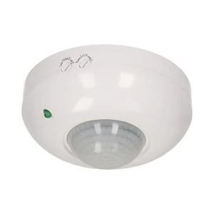 PIR motion sensor 230V 50Hz, 6m, max. 1200W, biała, ORNO, 360°, IP20, podczerwień