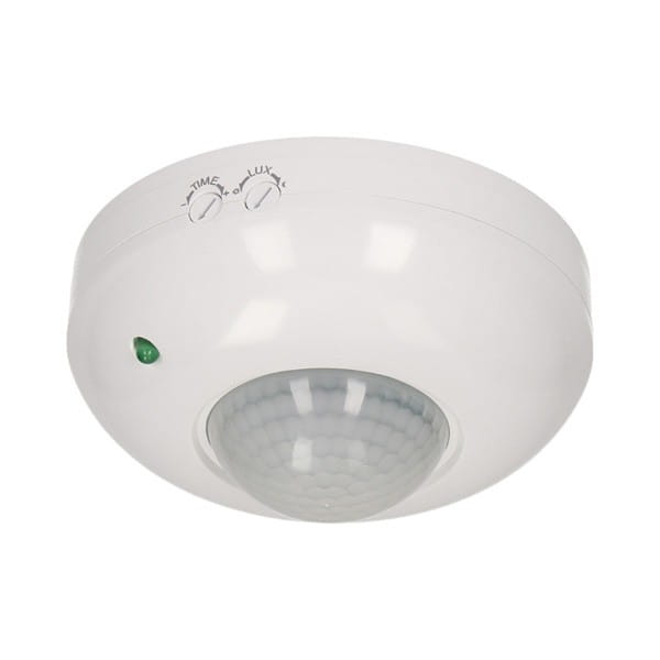 PIR motion sensor 230V 50Hz, 6m, max. 1200W, biała, ORNO, 360°, IP20, podczerwień