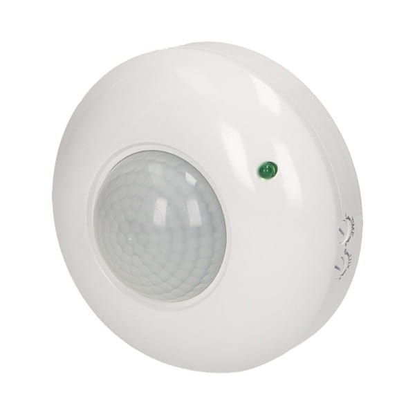 PIR motion sensor 230V 50Hz, 6m, max. 1200W, biała, ORNO, 360°, IP20, podczerwień