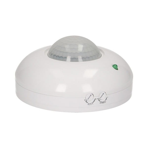 PIR motion sensor 230V 50Hz, 6m, max. 1200W, biała, ORNO, 360°, IP20, podczerwień