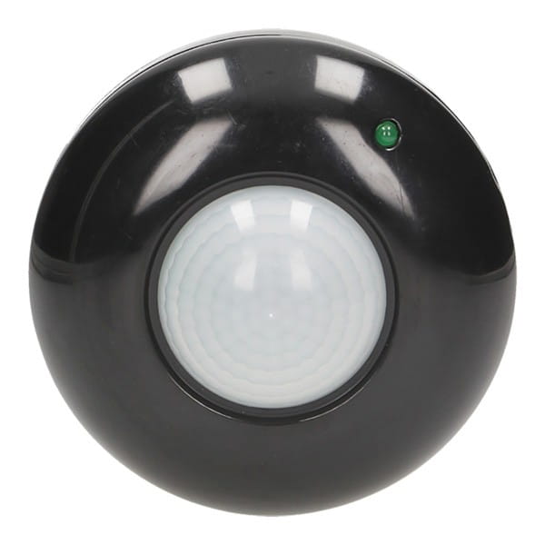 PIR motion sensor 230V 50Hz, 6m, max. 1200W, czarny, ORNO, 360°, IP20, podczerwień, EOL