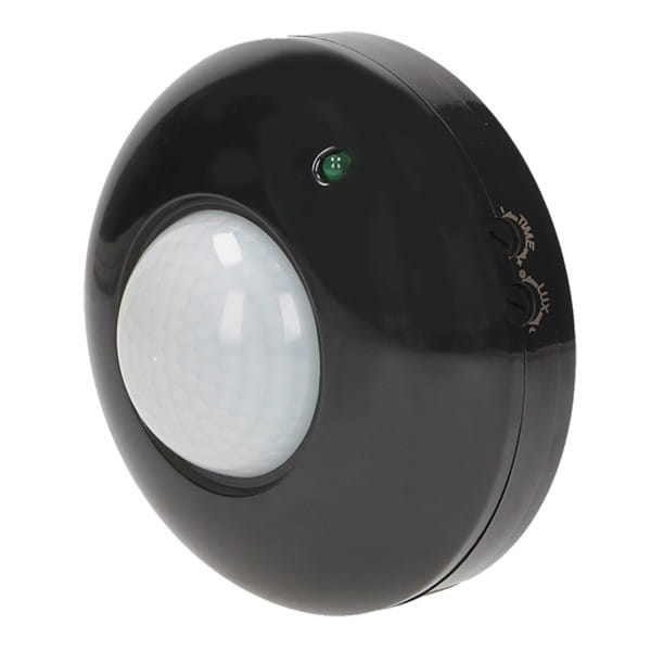 PIR motion sensor 230V 50Hz, 6m, max. 1200W, czarny, ORNO, 360°, IP20, podczerwień, EOL