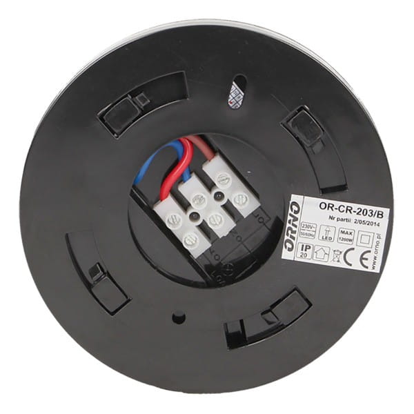 PIR motion sensor 230V 50Hz, 6m, max. 1200W, czarny, ORNO, 360°, IP20, podczerwień, EOL