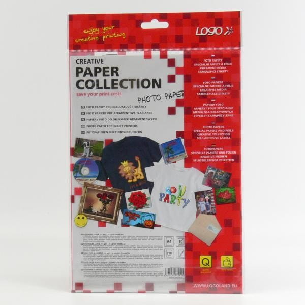 Logo foto papier, połysk, biała, A4, 210 g/m2, 2880dpi, 10 szt., 15015, atrament