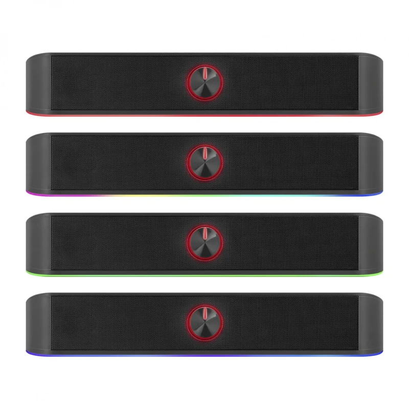 Defender Soundbar Z10, 2.0, 6W, czarny, regulacja głośności, Podświetlenie LED, USB/Bluetooth, 80Hz-20kHz