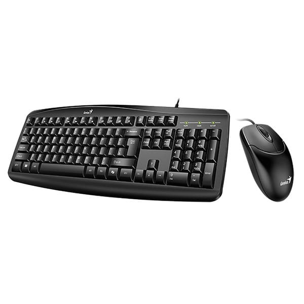 Genius Smart KM-200 Copilot, zestaw klawiatura z przewodową myszą optyczną, CZ/SK, przewodowa (USB), czarna