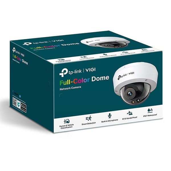 TP-link IP kamera Wi-Fi do monitoringu zewnętrznego VIGI C240(2.8MM), QHD 2560x1440, PoE, biała, 4 MPx, rejestracja w kolorze, int
