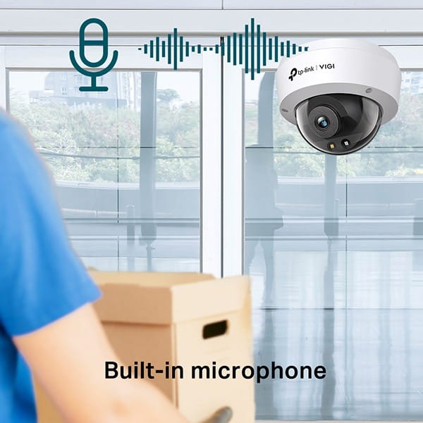 TP-link IP kamera Wi-Fi do monitoringu zewnętrznego VIGI C240(4MM), QHD 2560x1440, PoE, biała, 4 MPx, rejestracja w kolorze, intel