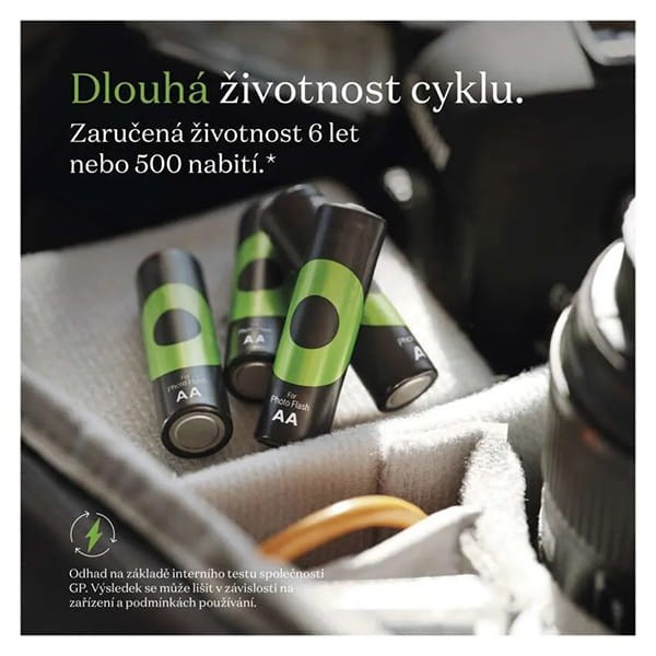 Akumulatorki, AA (HR6), 1.2V, 2000 mAh, GP, kartonik, 6-pack, ReCyko Pro