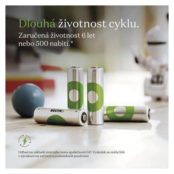 Akumulatorki, AA (HR6), 1.2V, 2100 mAh, GP, kartonik, 2-pack, ReCyko