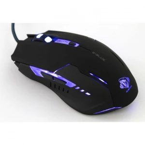 Mysz przewodowa USB, E-blue Auroza G, czarna, optyczna, 3000DPI