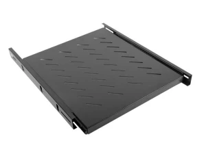 Półka do szaf wysuwana 19" 800mm czarna Lanberg (1U 465X550mm udźwig do 18kg, montaż 4-punktowy)  - USZ OPAK