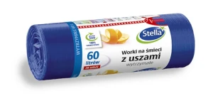 Worki na śmieci STELLA z uszami wytrzymałe 60L 20szt. granat