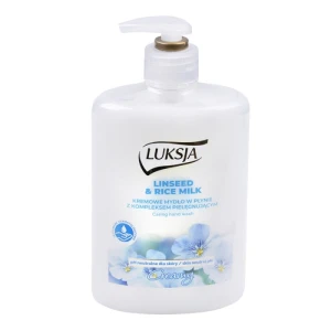 Mydło w płynie LUKSJA Creme len i mleczko ryżowe 500ml dozownik