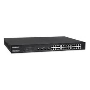 Switch zarządzalny Intellinet 24x 10/100/1000 Mbps PoE+ 430W + 4x slot SFP Combo Rack 19"
