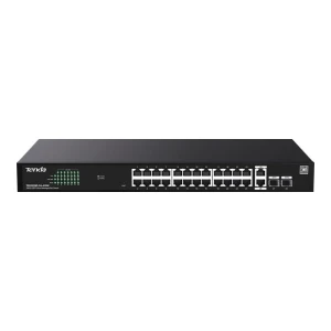 Switch zarządzalny Tenda TEG2228P-24-410W 26x1GbE + 2SFP PoE 410W