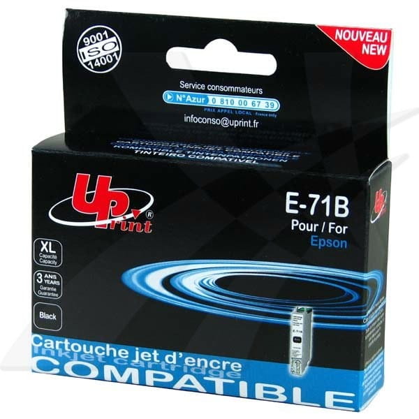 UPrint kompatybilny ink / tusz z C13T07114011, black, 12ml, E-71B, dla Epson D78, DX4000, DX4050, DX5000, DX5050, DX6000, DX605